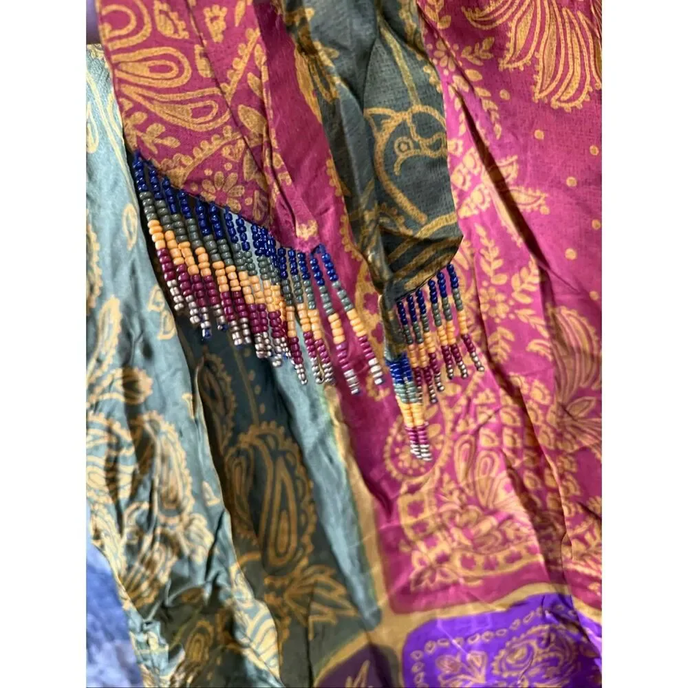 New Farm Rio Multicolor Bandana Dream Midi Shirtdress Size M - Picture 8 of 9